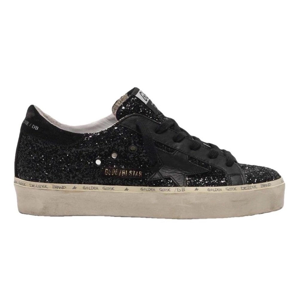 Golden Goode Black Glitter Hi-Stars